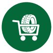 Shopping for tires icon