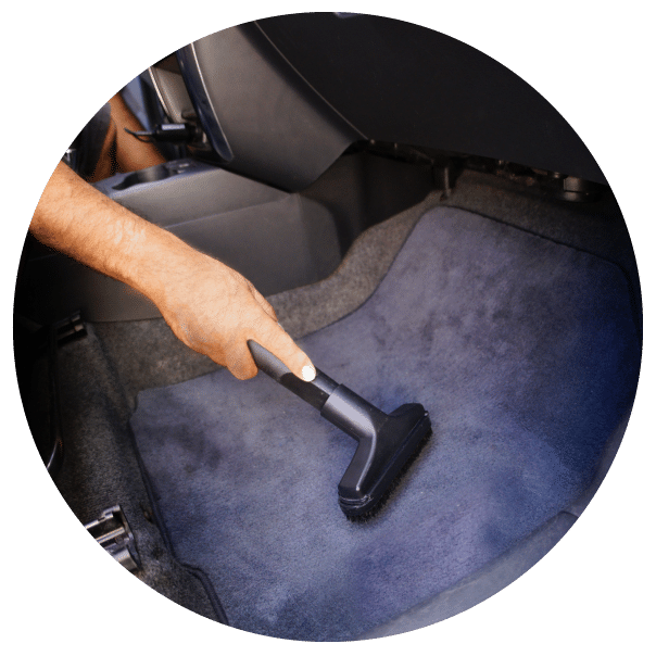 Vacuuming Car Floor Mat